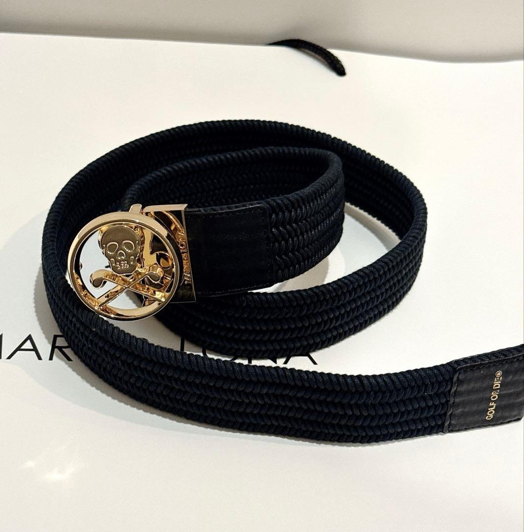 美品 ★ MARK&LONA ベルト レザー 革 ブラック 正規品