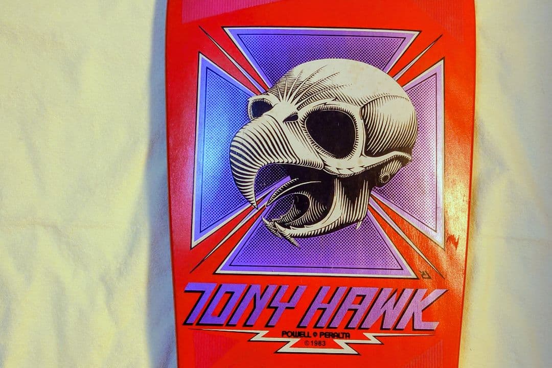 POWELL Tony Hawk スケートボードデッキ 赤ビンテージ