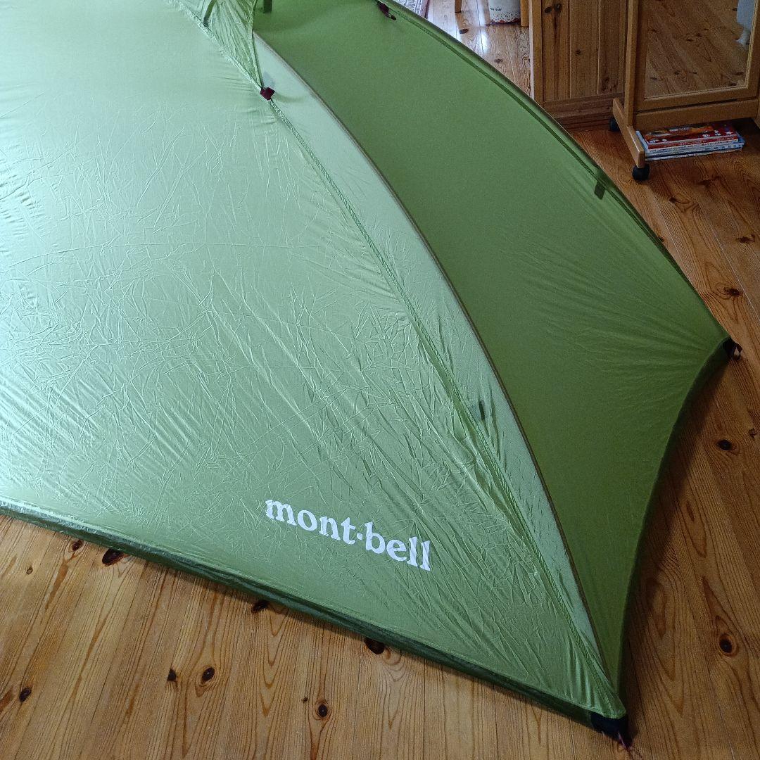 mont-bell ライトグリーン ドームシェルター1人用 キャンプテント