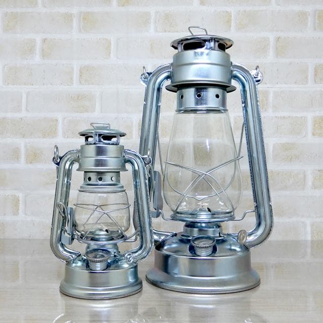 2点セット Silver 替芯4本付 ハリケーンランタン シルバー 銀 新品