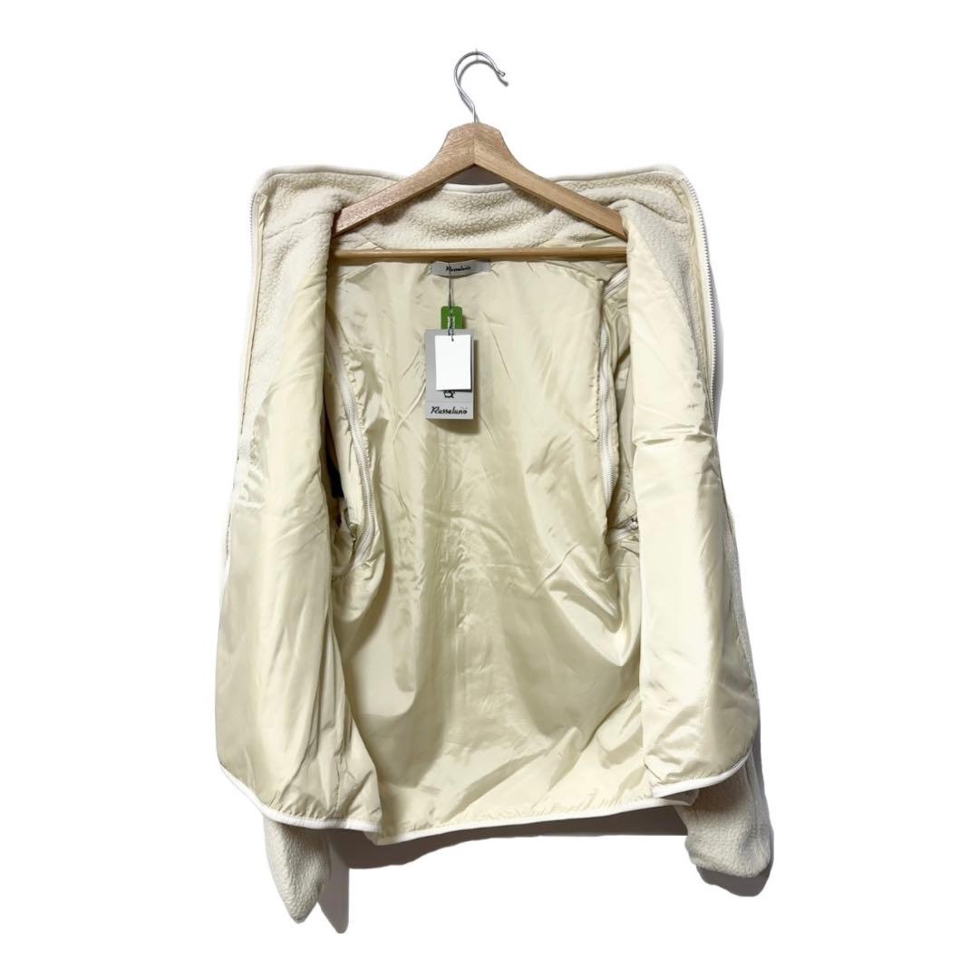 新品 ラッセルノ 2WAY ボアフリース ジャケット ホワイト XL 6 ベスト