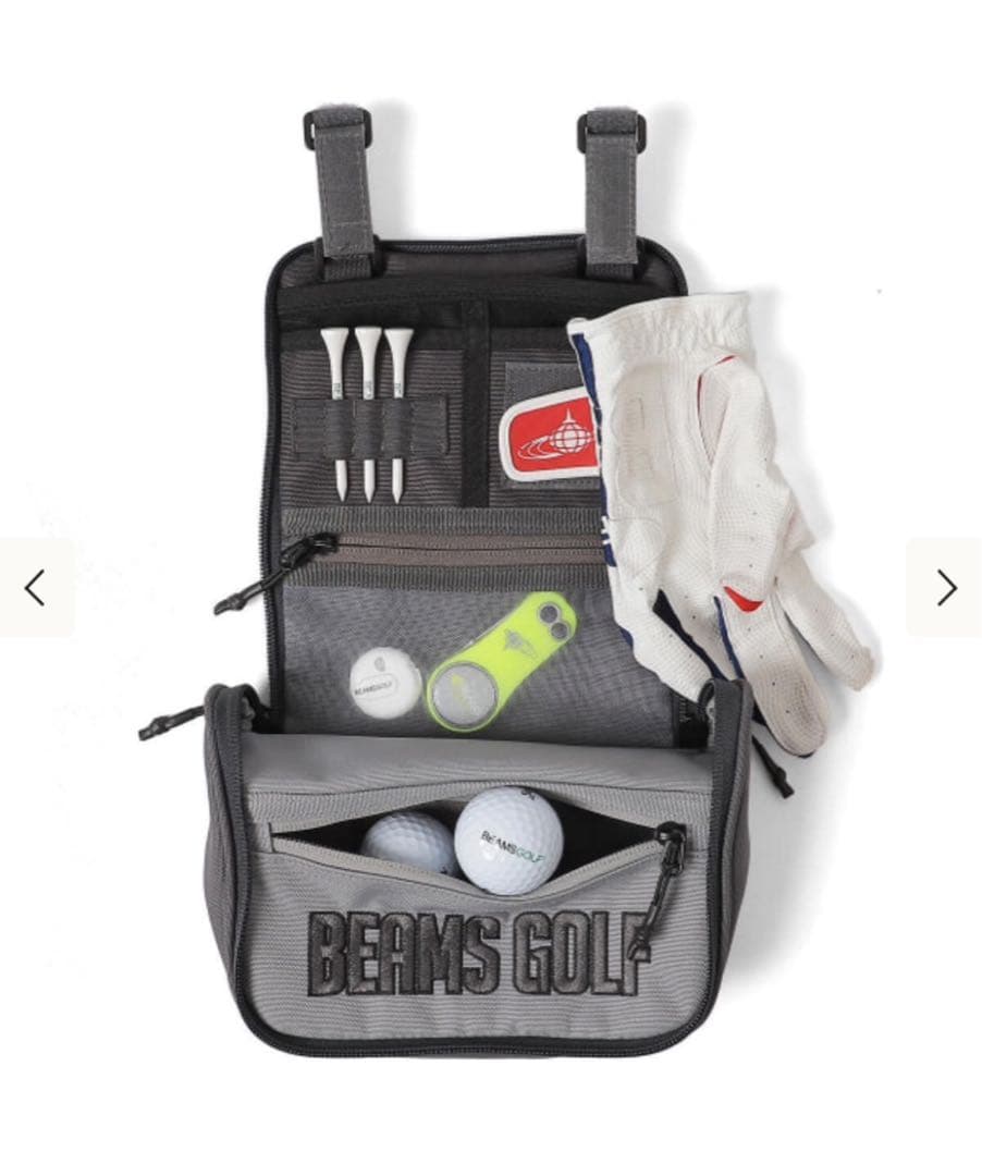 美品　BEAMS GOLF グレー ポーチ