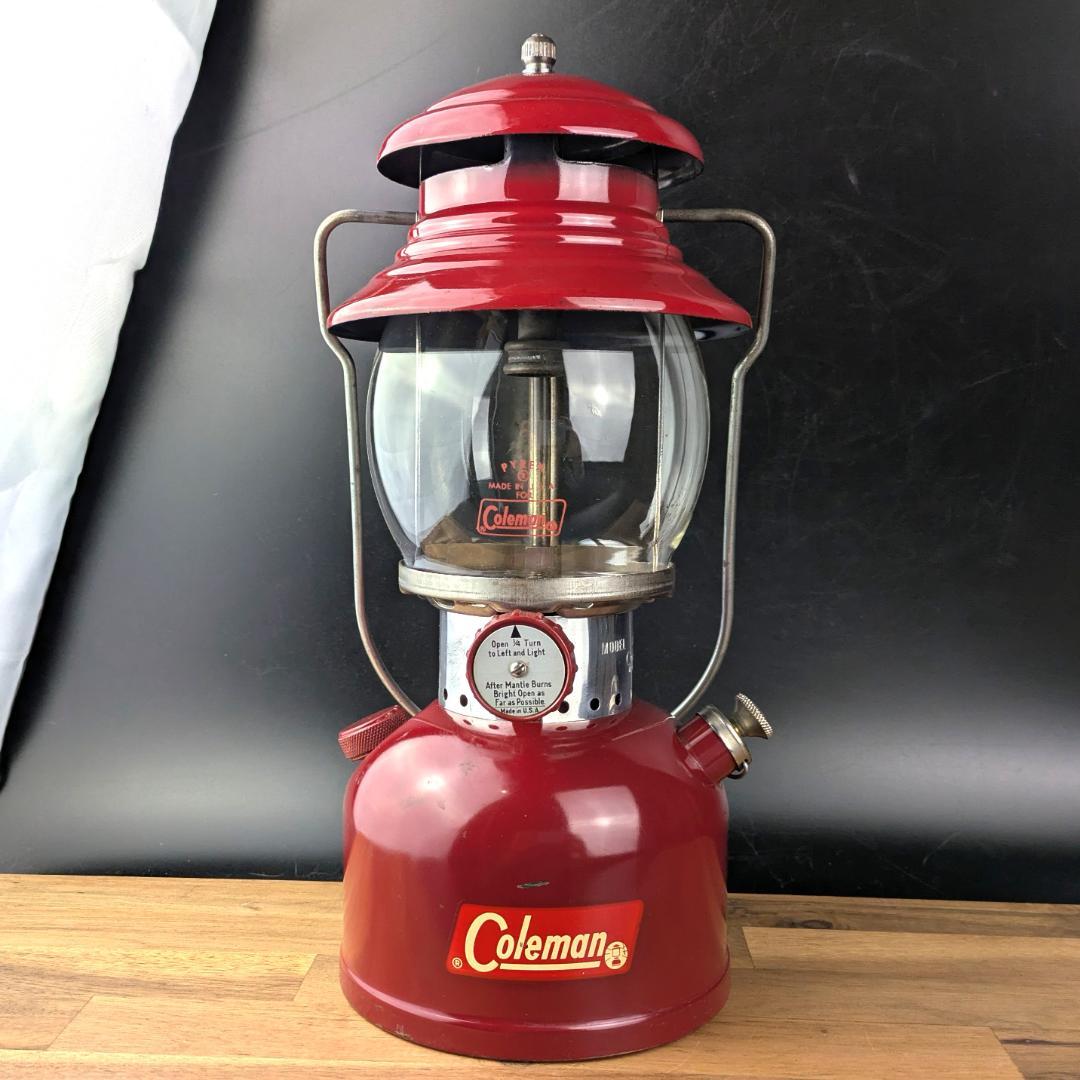Coleman 200A バーガンディ 1962年2月製 ランタン ケース付き