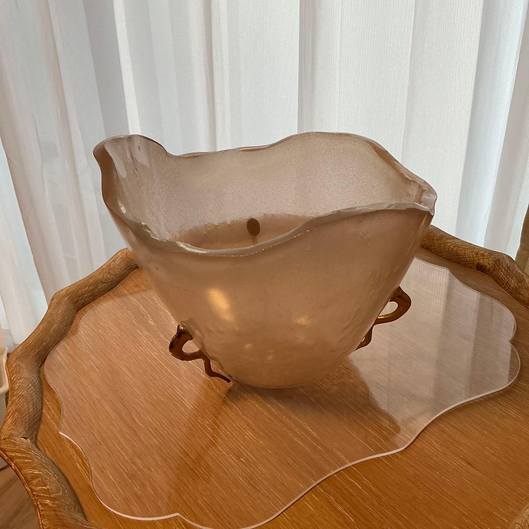 京都グラススタジオ　新品　フラワーベース　アイスペール　ガラス