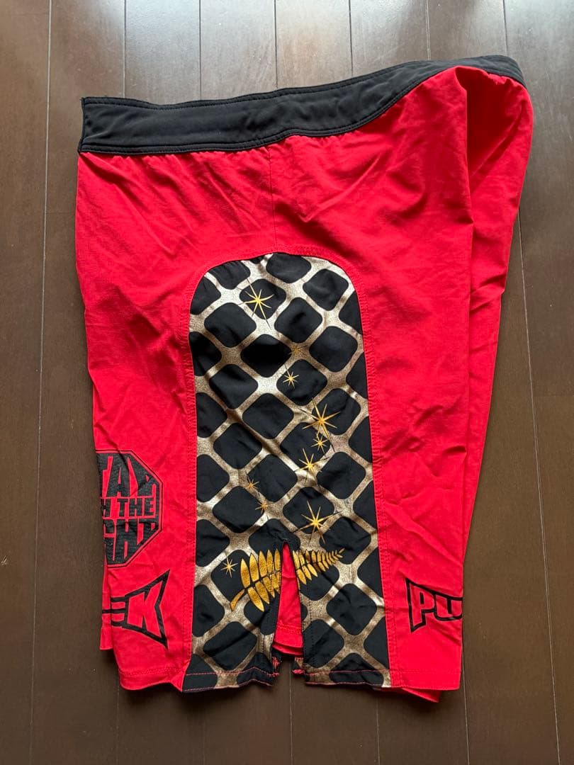 【美品】レスミルズ ボディコンバット トップス ショートパンツ セット 黒/赤