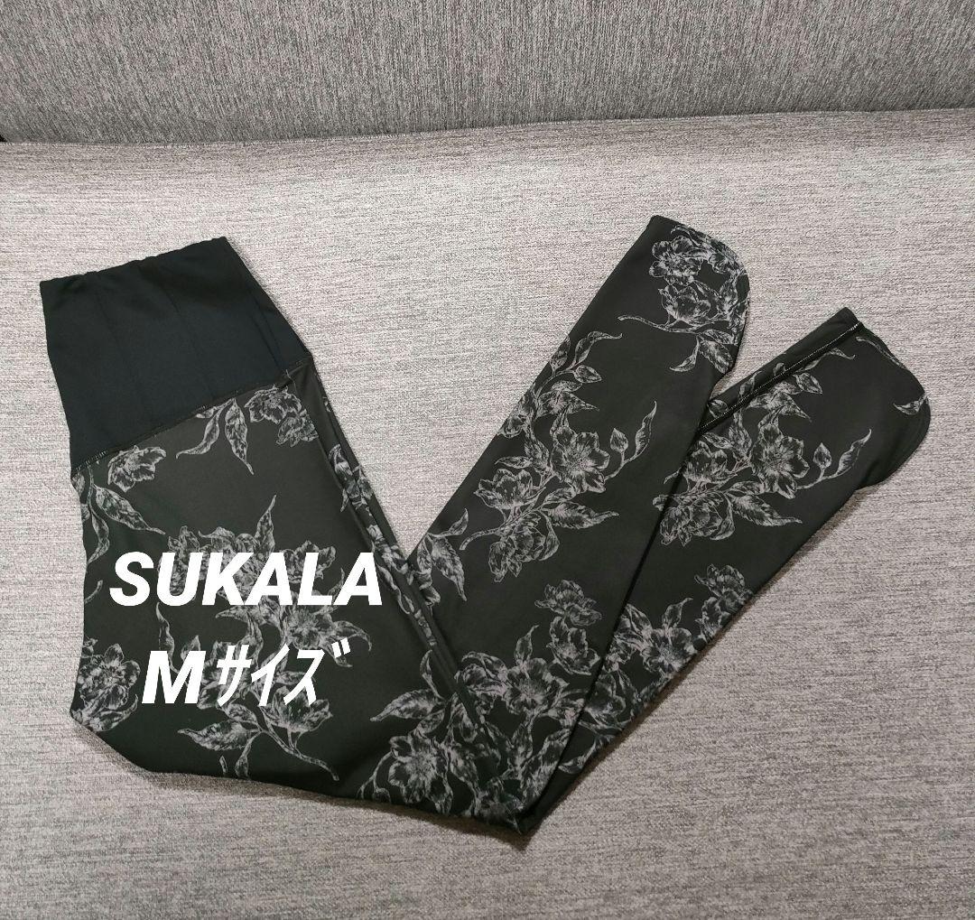 ⑤SUKALA スカーラ ヨガウェア 花柄 レギンス M ブラック