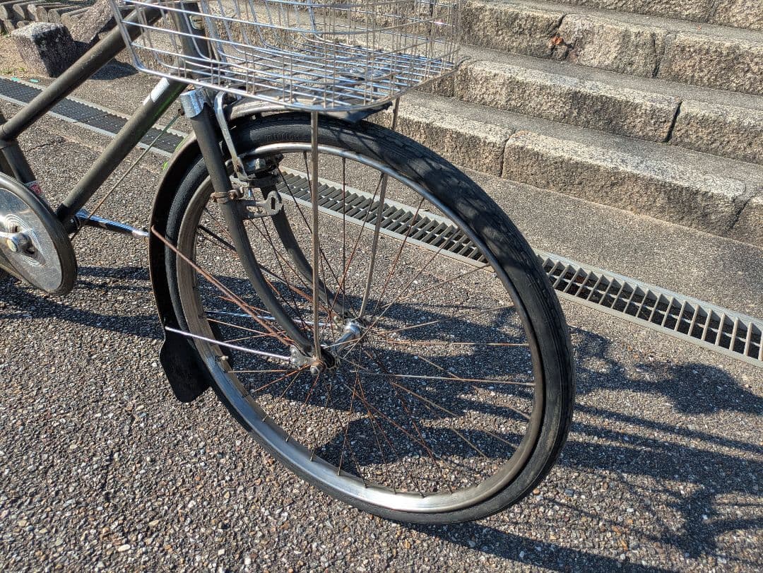 ナショナル　実用車　昭和　レトロ　自転車 ロッドブレーキ　ビンテージ