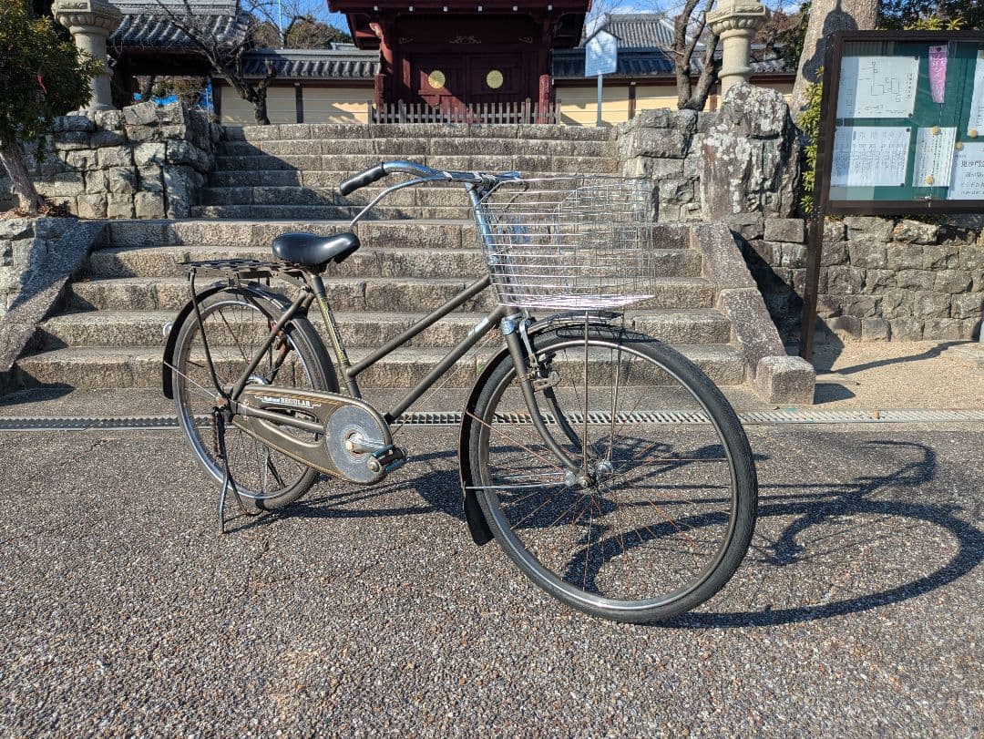 ナショナル　実用車　昭和　レトロ　自転車 ロッドブレーキ　ビンテージ