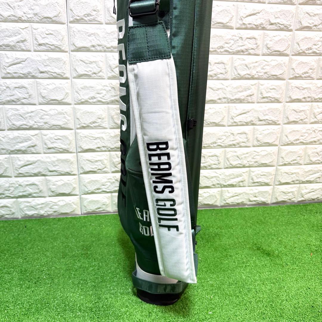 超美品　BEAMS GOLF キャディバッグ モスグリーン　スタンド式