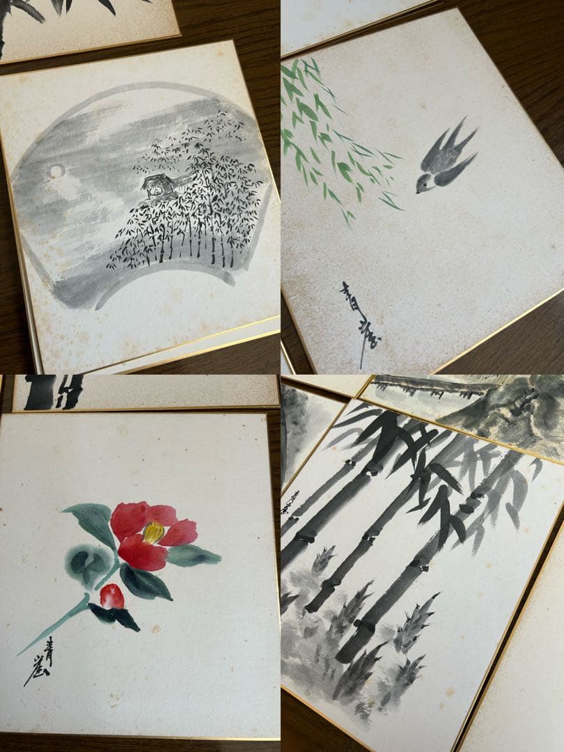 絵 色紙 37点 掛け軸 8点 置物 1点まとめ売り ジャンク