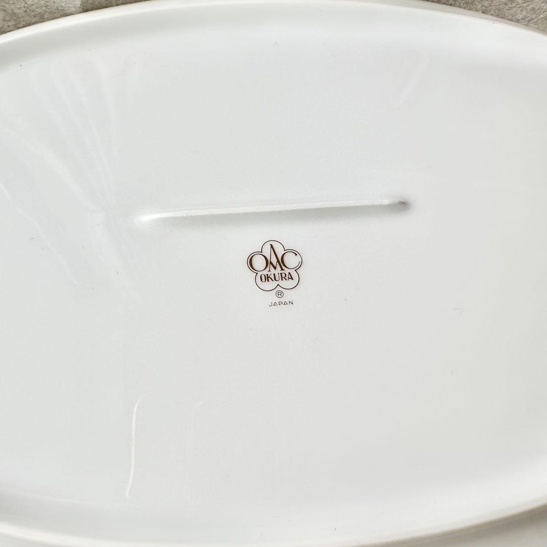 【新品未使用】大倉陶園 OKURA 皿 ブルーローズ 35cm 皇室御用達