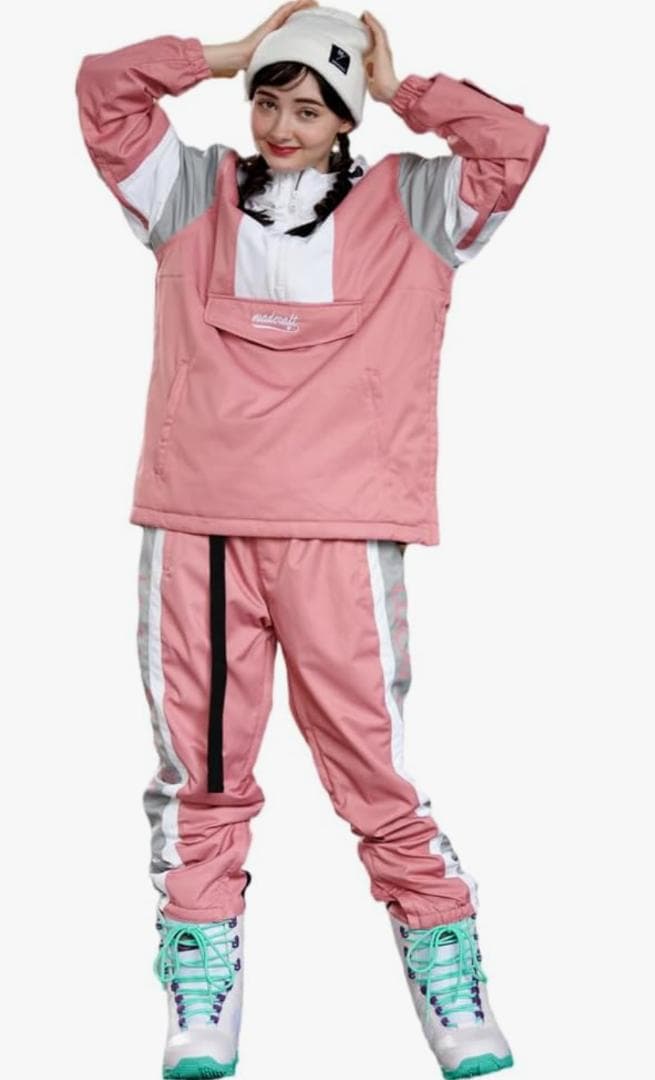 新品 未開封 BUMDEEP スキーウェア上下 ピンク M 防水防寒