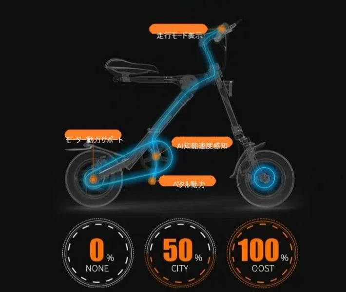 ジャンク品 折りたたみ電動アシスト自転車 BORNTORUN GX 折畳 J2