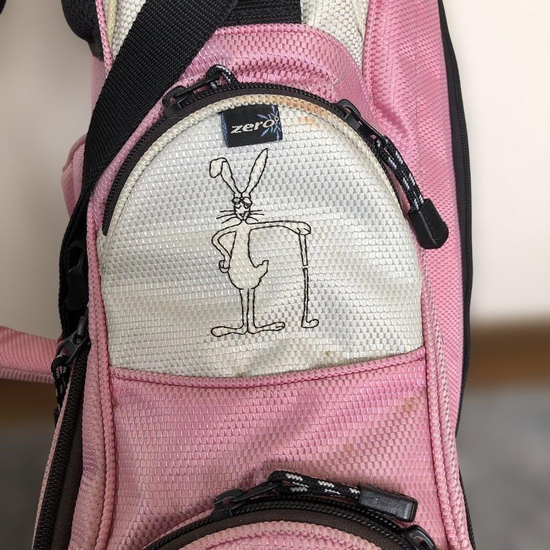 ピンク I LOVE GOLF ゴルフバッグ