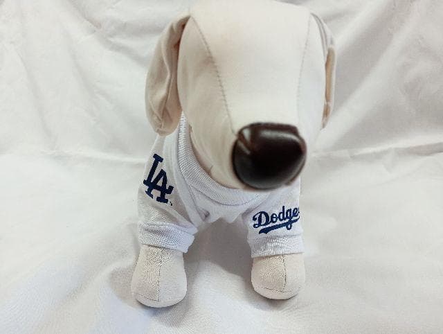 送料無料新品★犬の洋服ＭＬＢ公式ドジャース大谷翔平ユニホーム半袖ＴシャツＬ