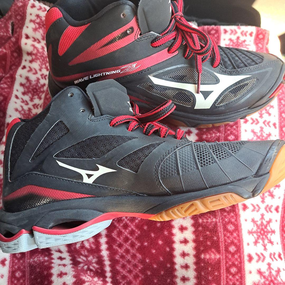 Mizuno バレーボールシューズ ブラック/レッド 25.5