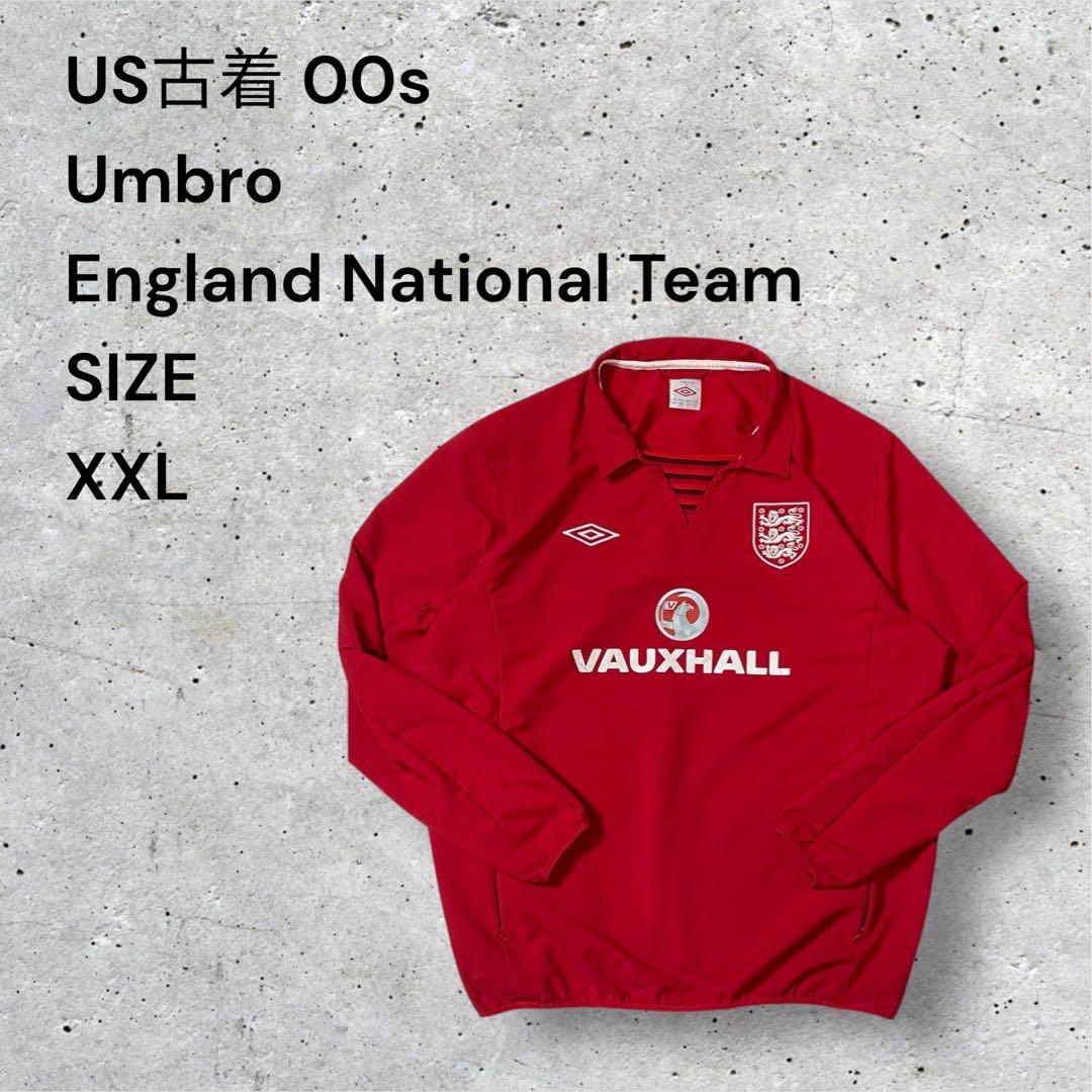 Umbro イングランド代表 ウォームアッププルオーバー刺繍ロゴ XXL 赤