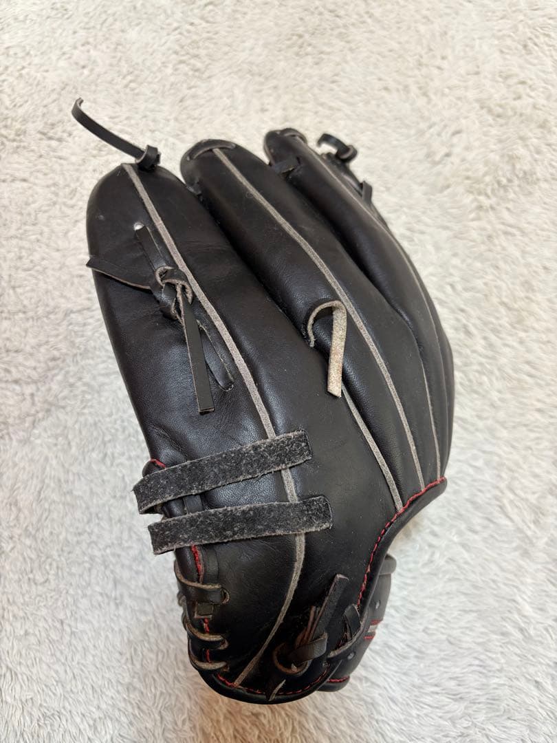 ZETT ネオステイタス 軟式グローブ 黒　外野手用　BRGB31817