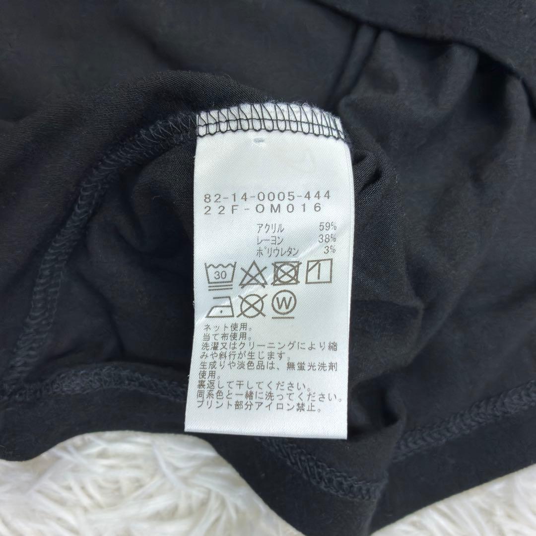 美品　ビームスゴルフ　タートルネック　ビッグロゴ　ワッペンロゴ　ロンT　XL　黒