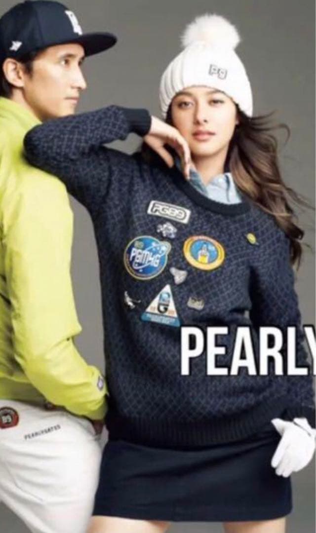 PEARLY GATES ワッペンニット 0 宇宙　レディース　セーター