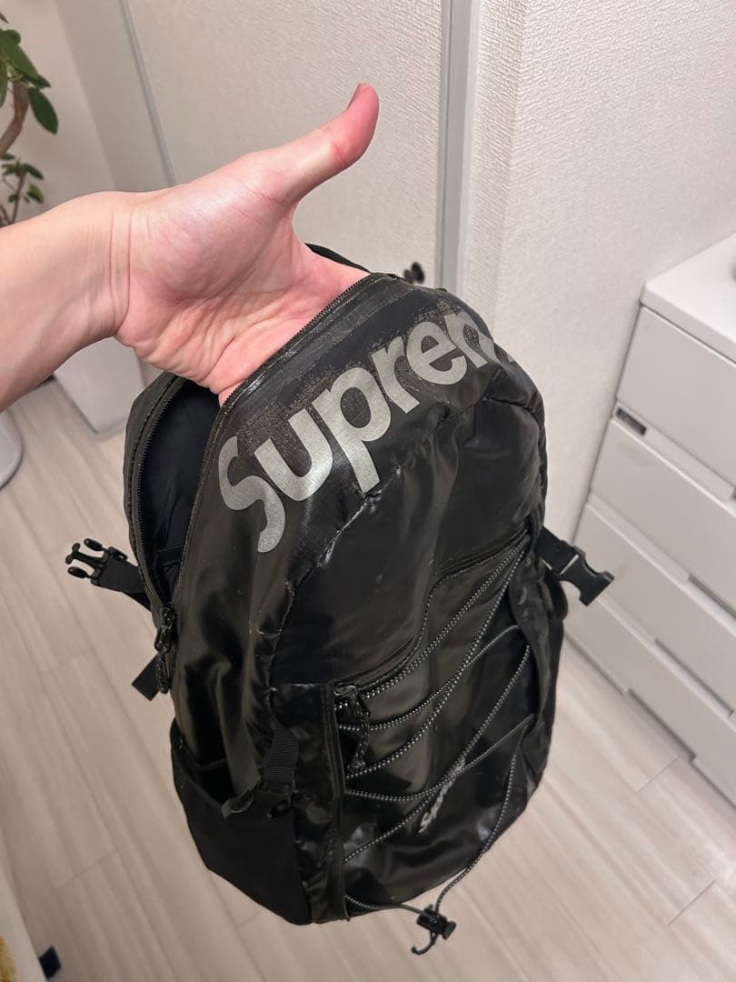 Supreme ブラック リュック・バック