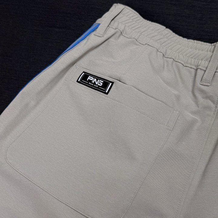 新品 ピン ゴルフ 全方向ストレッチ ワイドテーパードパンツ 保温 ベージュ L