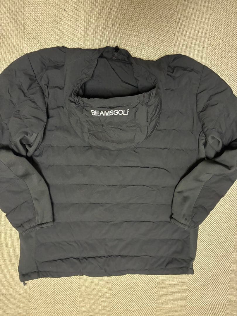 美品新品同様BEAMS GOLF オレンジレーベル　フード付中綿ダウンジャケット