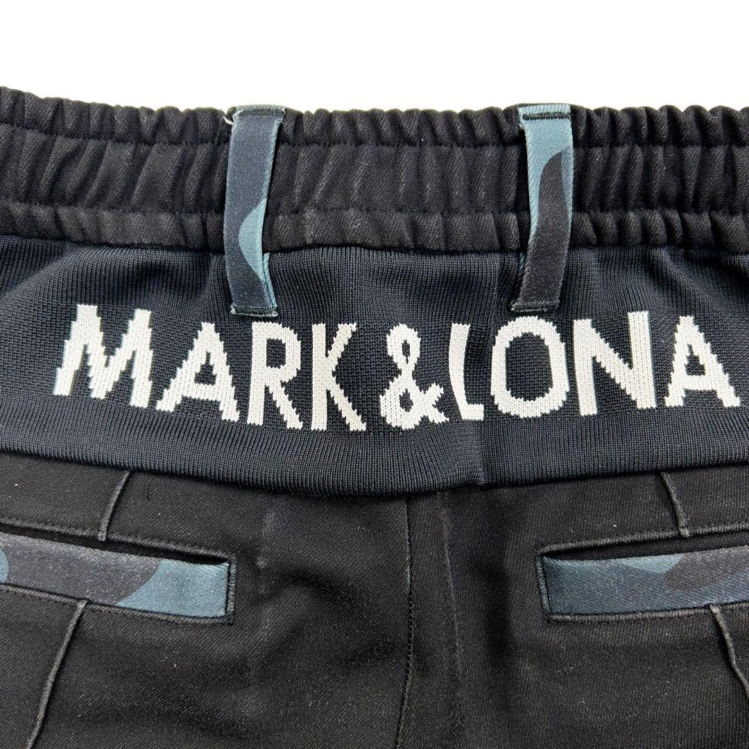MARK&LONA 黒 ゴルフパンツ サイドライン サイズ48