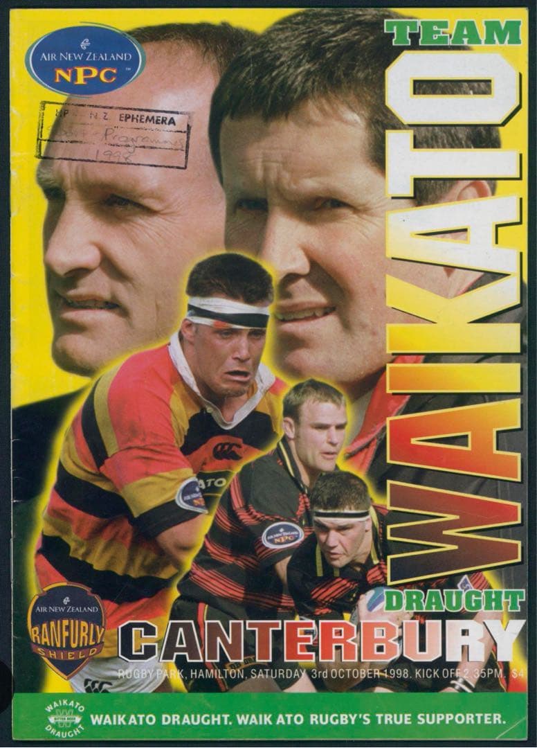 Canterbury team WAIKATO DRAUGHT☆長袖ラガーシャツ