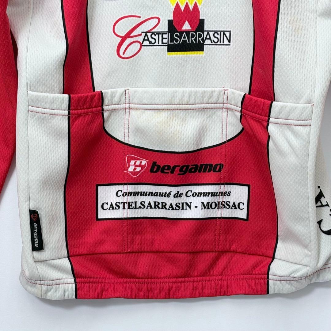 CASTELSARASIN サイクルジャージ レッド/ホワイト M 輸入 古着