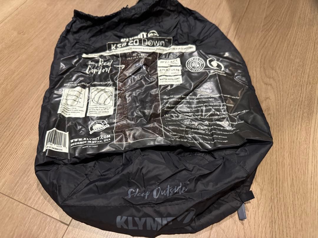 KLYMIT(クライミット) KSB20 ダウンシュラフ