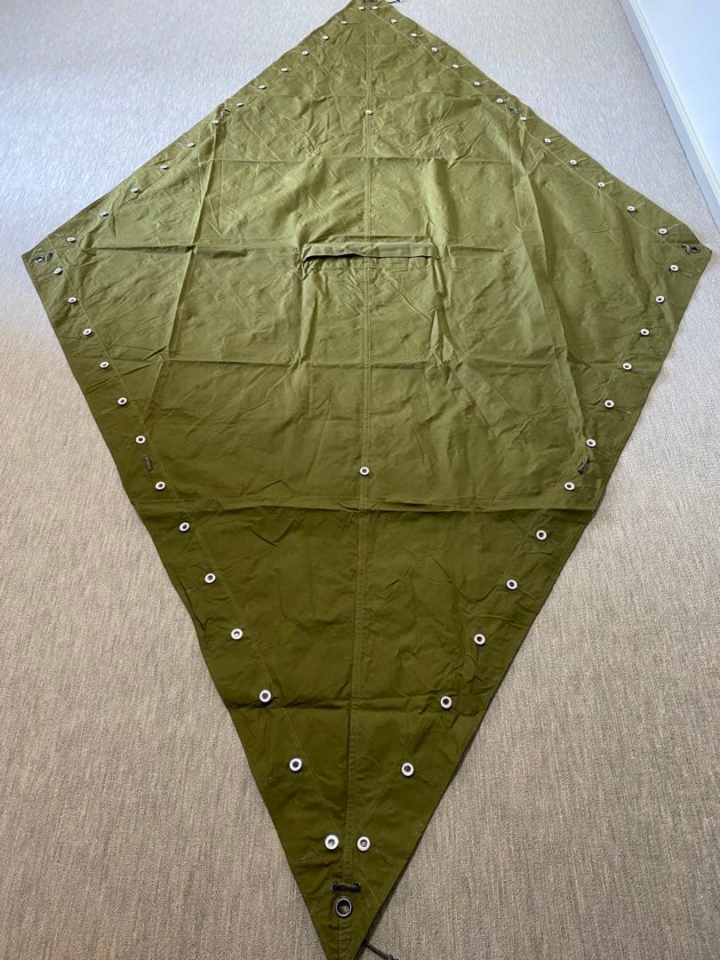 【極美品・展開図有】 ノルウェー軍幕 OD 1枚