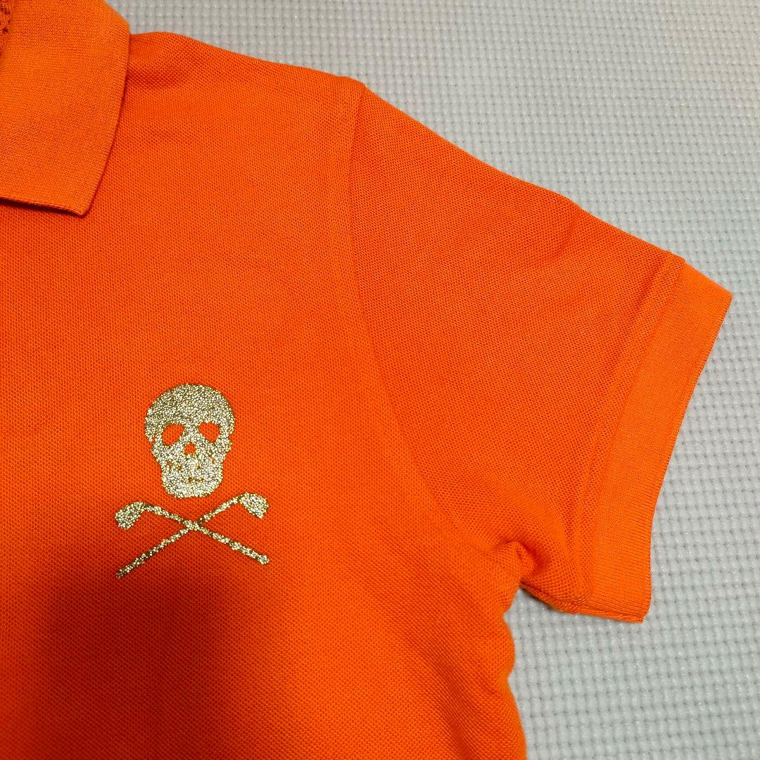 MARK＆LONA ポロシャツ　35周年モデル　オレンジ　金ロゴ　スカル　限定品