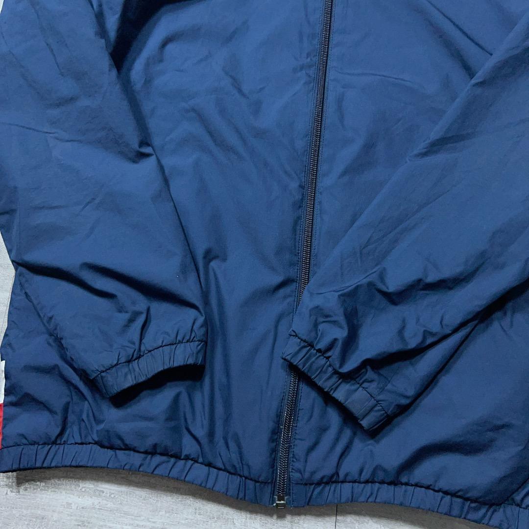 美品 adidas 防寒 裏地 ウィンドブレーカー上下セット メンズ Mネイビー
