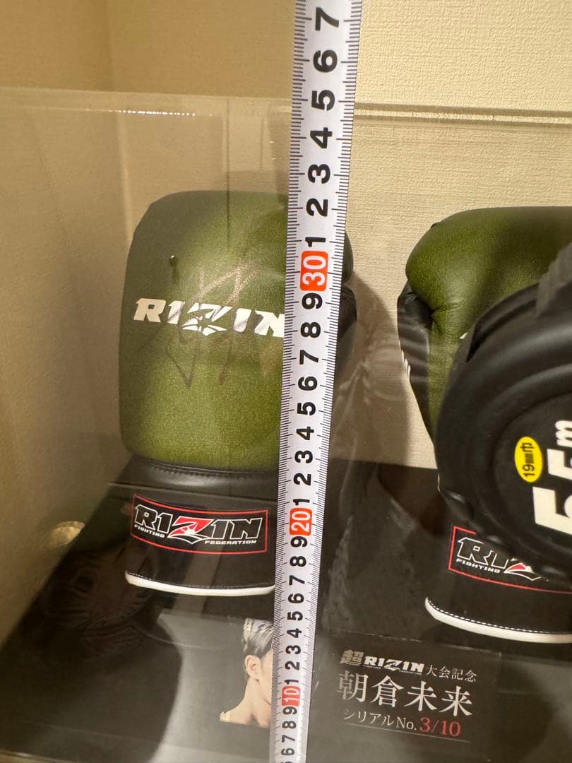 朝倉未来RIZIN サイン入り ボクシンググローブ グリーン