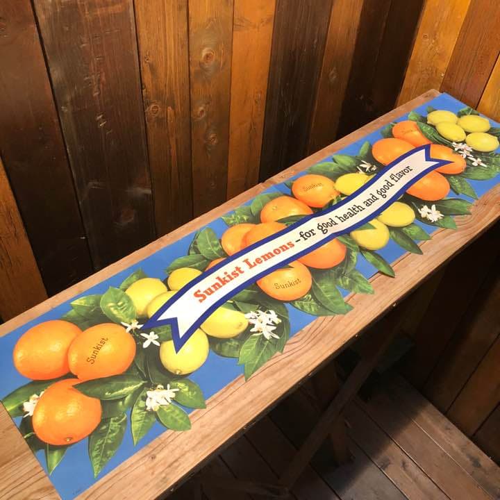 Sunkist Store Display Paper Sign / サンキスト