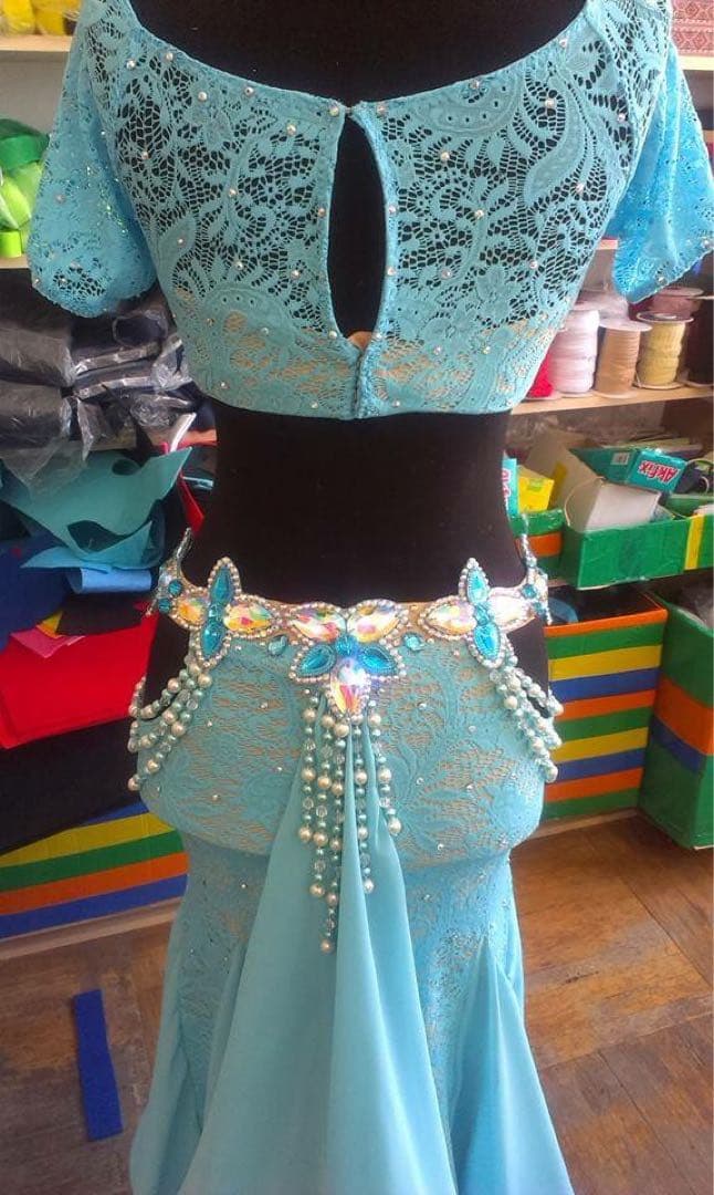 【美品】Aida Style ベリーダンス衣装　水色