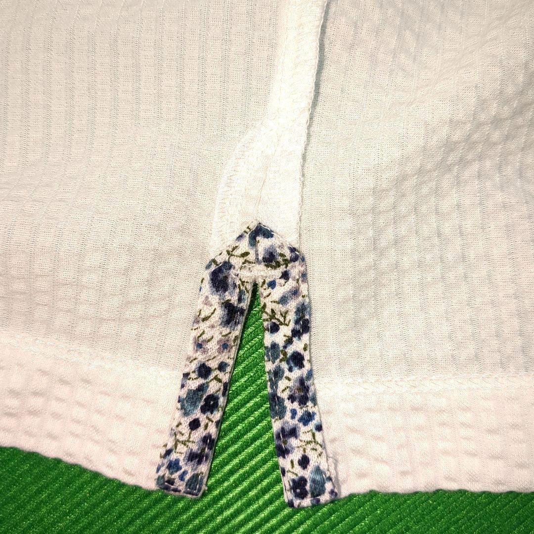【美品】ZOY ゾーイ シアサッカーボタンダウンシャツ 刺繍ロゴ 刻印ボタン 2