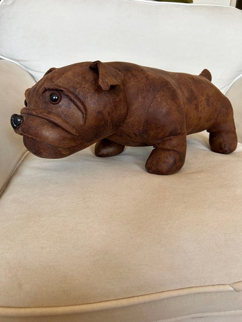 ブルドッグ パグ ぬいぐるみ 置き物 犬 リアル 大きめ アンティーク風