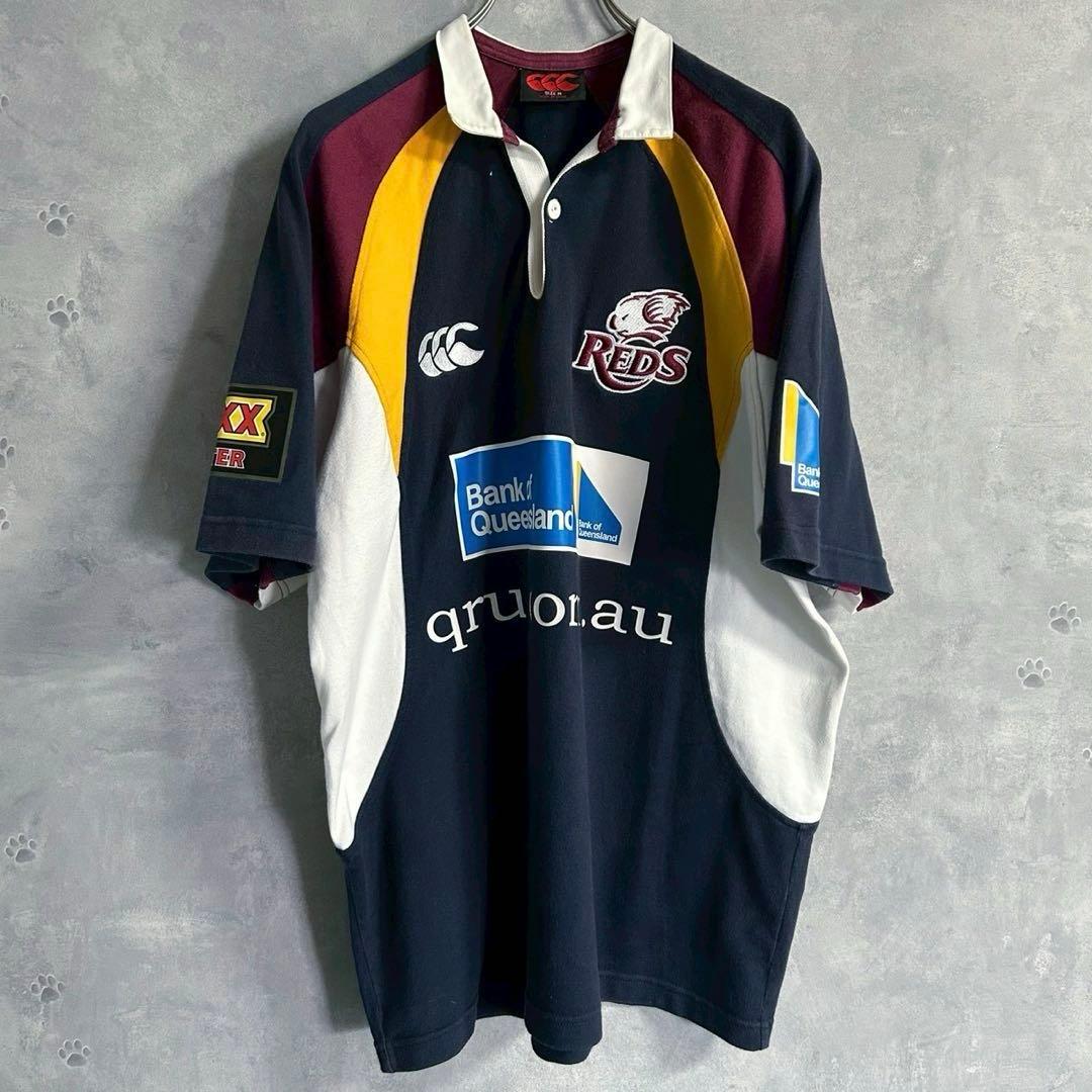 00's Canterbury クイーンランドレッズ 半袖 ラガーシャツ