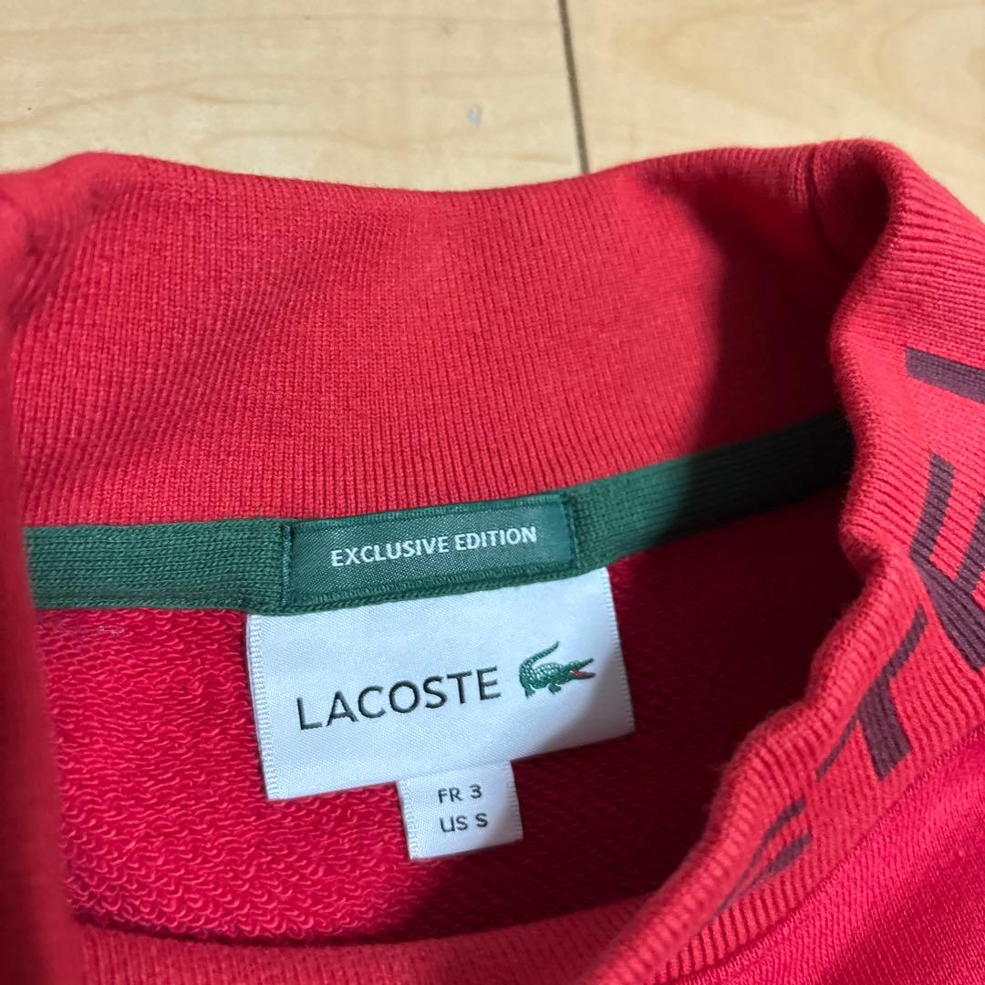 LACOSTE × BEAMS 別注 モックネックスウェット 日本製 ラコステ