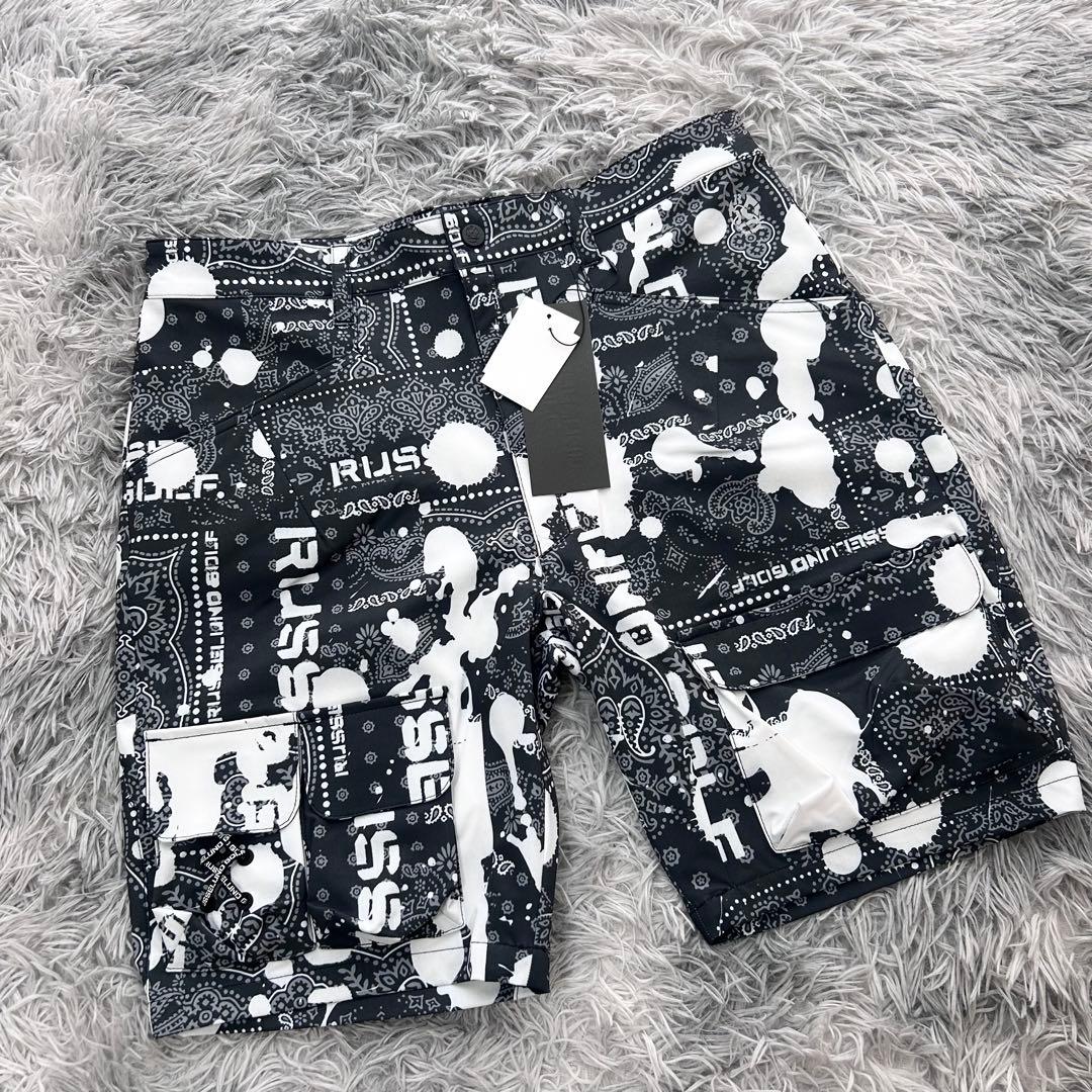 新品　ラッセルノ　セットアップ　ハーフジップ　ポロシャツ　ハーフパンツ　バンダナ