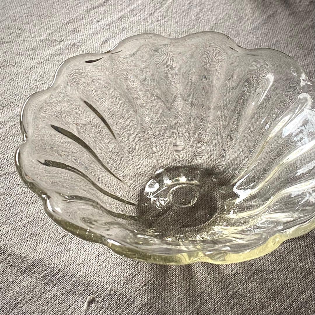 左藤玲郎 吹きガラス 古代色 モール皿 5枚セット 作家物 左藤吹きガラス工房