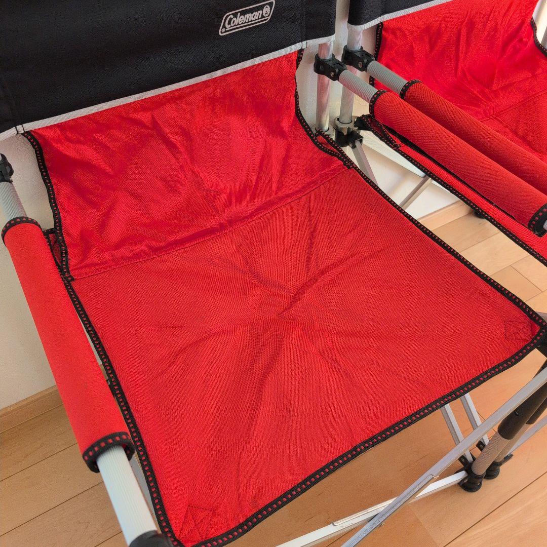 Coleman スリムキャプテンチェア レッド　ブラック　2脚セット