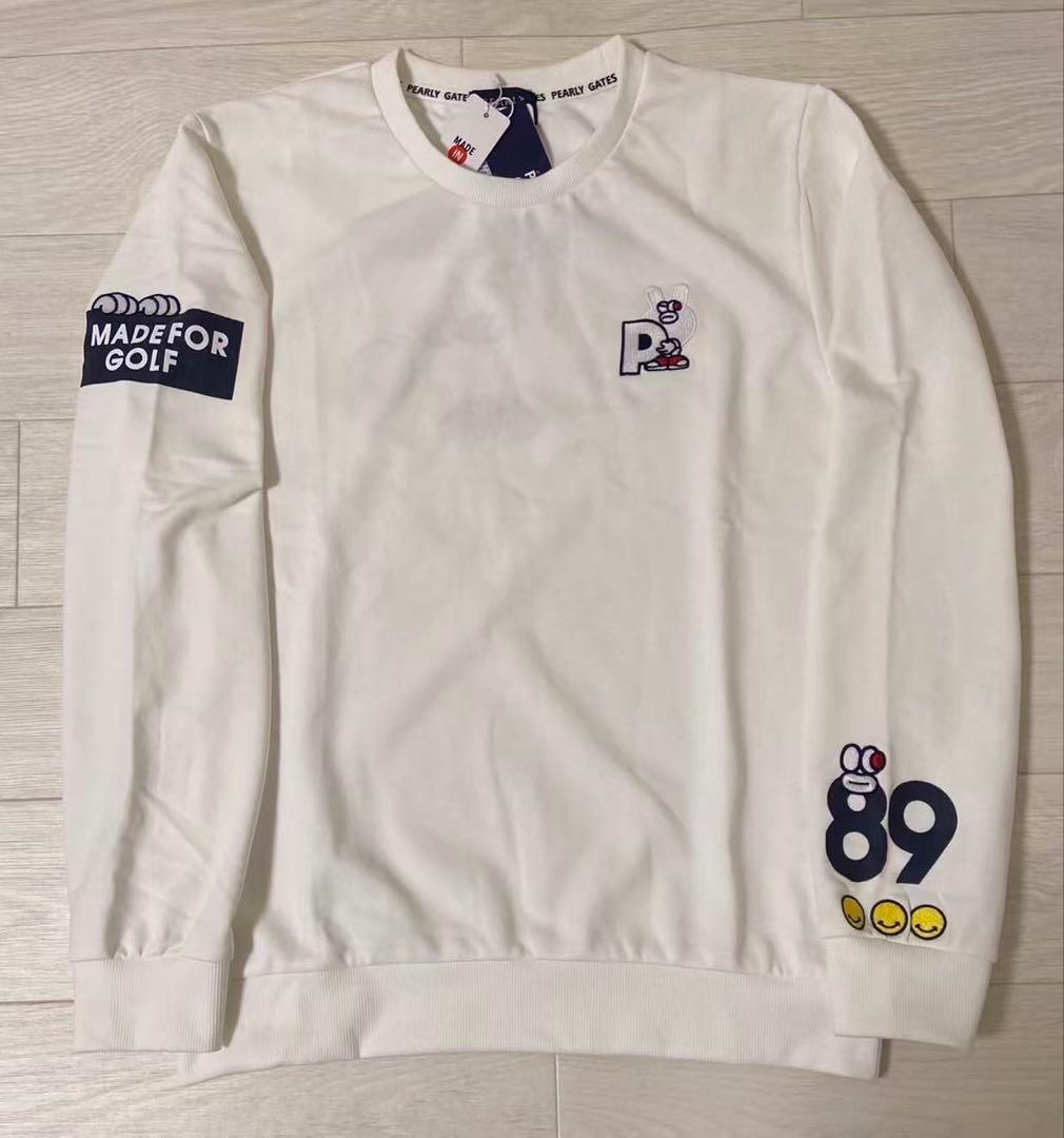 新品 正規品 パーリーゲイツ どうしちゃったPG 白 サイズ7