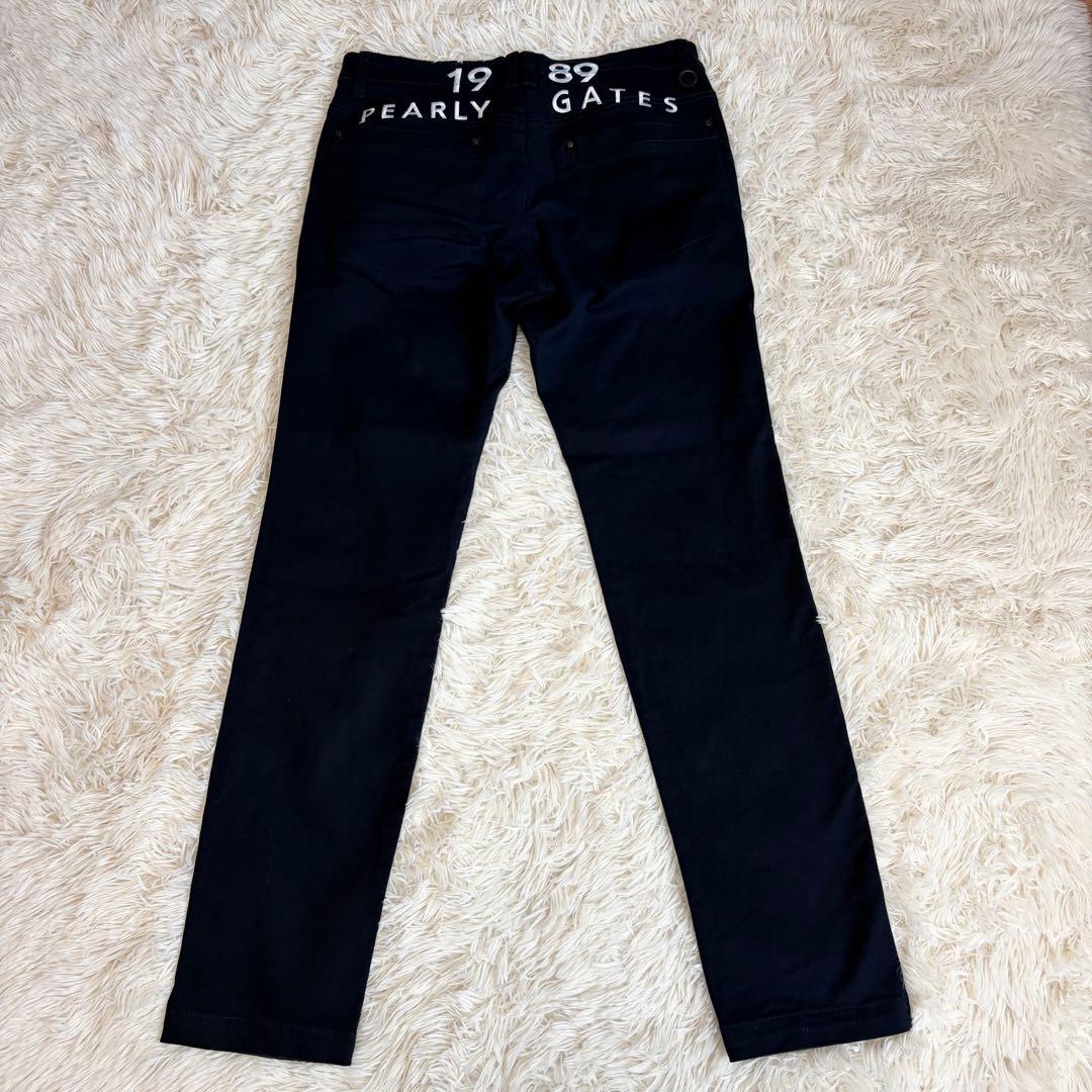 【極美品】パーリーゲイツ ハイパワーコットンストレッチパンツ ゴルフ ネイビー