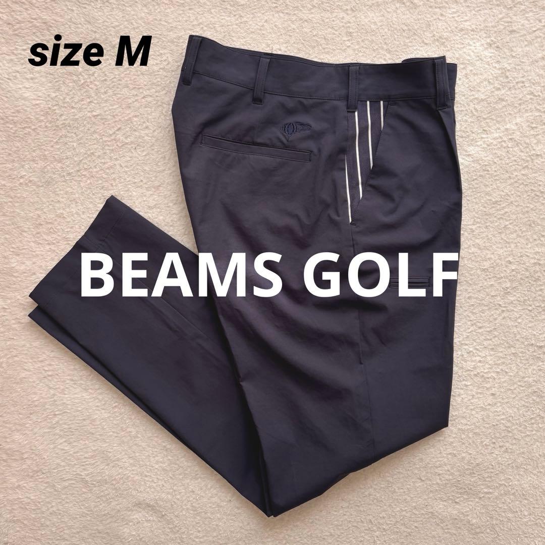 BEAMS GOLF ビームスゴルフ ストレッチ ワンタック パンツ ネイビー系