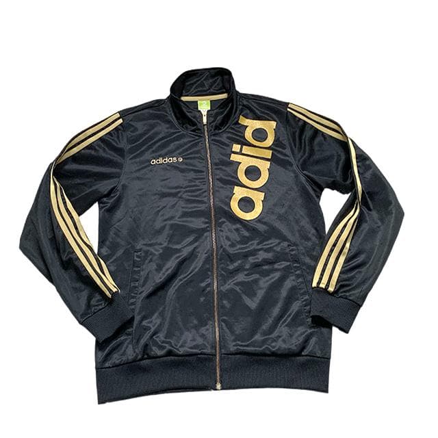 黒金ビッグロゴ✨希少 adidas ジャージセットアップ M Y2K