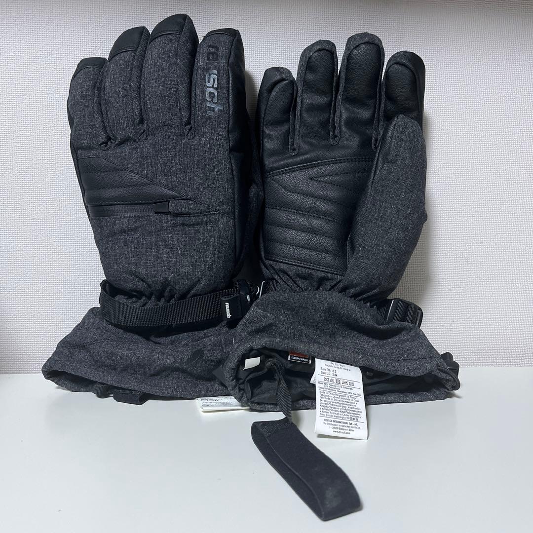 reusch スキーグローブ S/M ダークグレー 8.5