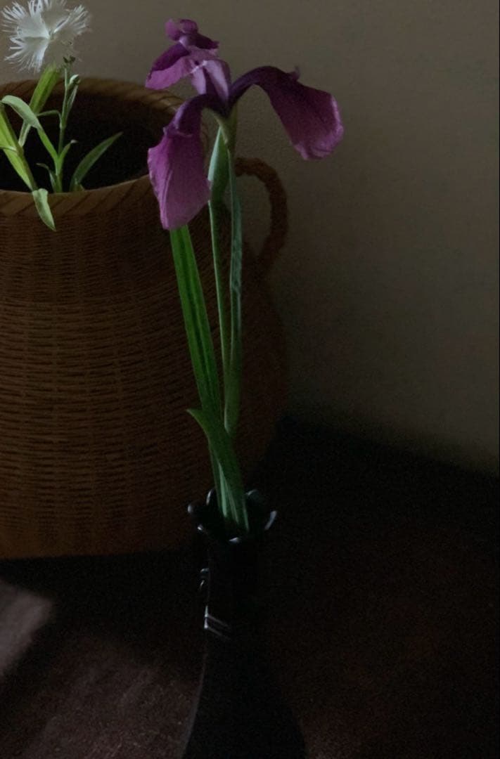 室町時代古美術　花器　古銅一輪挿し　木箱付き
